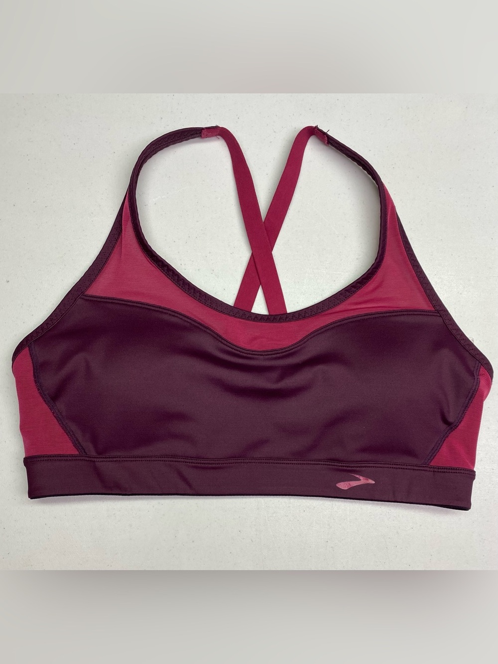 Brooks MAROON Wireless Sports Bra, L, *P1100